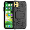 Dual Layer Rugged Tough Shockproof Case & Stand for Apple iPhone 11 - Black